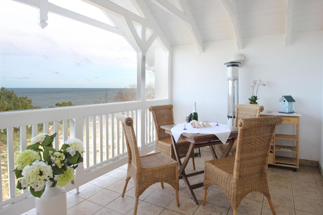 Aparthotel Ostsee Fewo 36 Balkon, Meerblick, Strand 宾茨 外观 照片