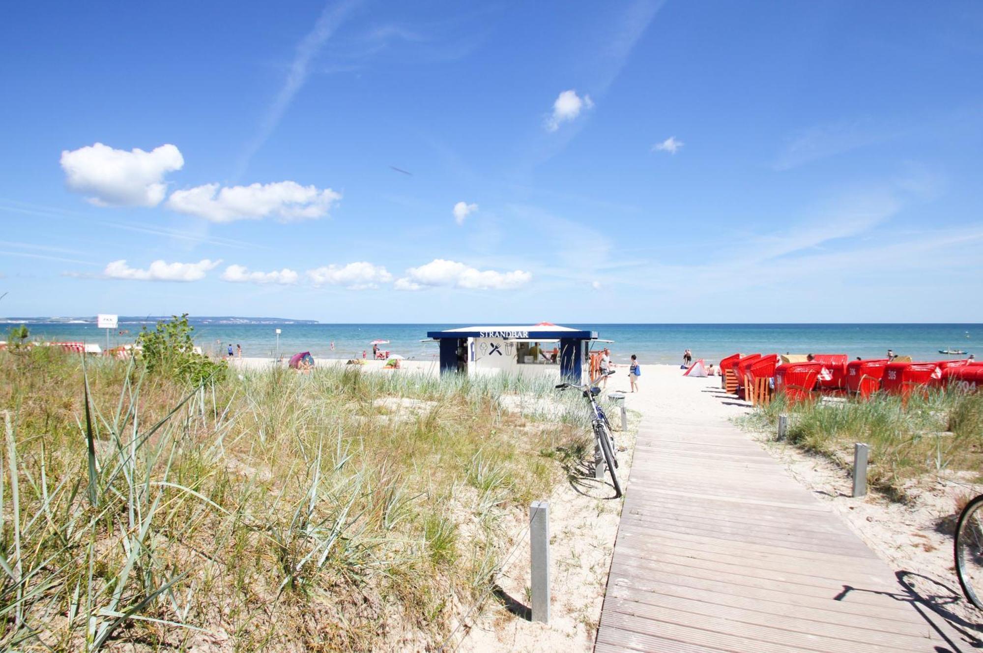 Aparthotel Ostsee Fewo 36 Balkon, Meerblick, Strand 宾茨 外观 照片