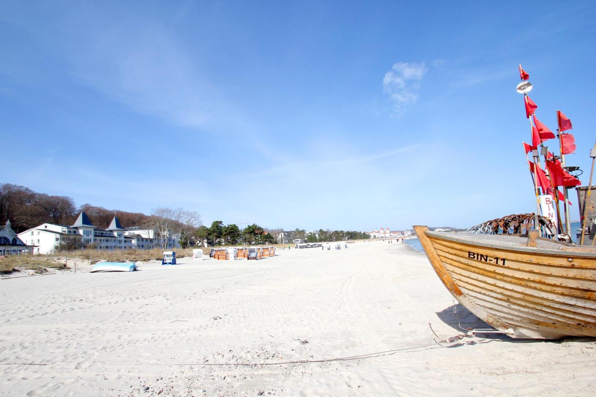 Aparthotel Ostsee Fewo 36 Balkon, Meerblick, Strand 宾茨 外观 照片